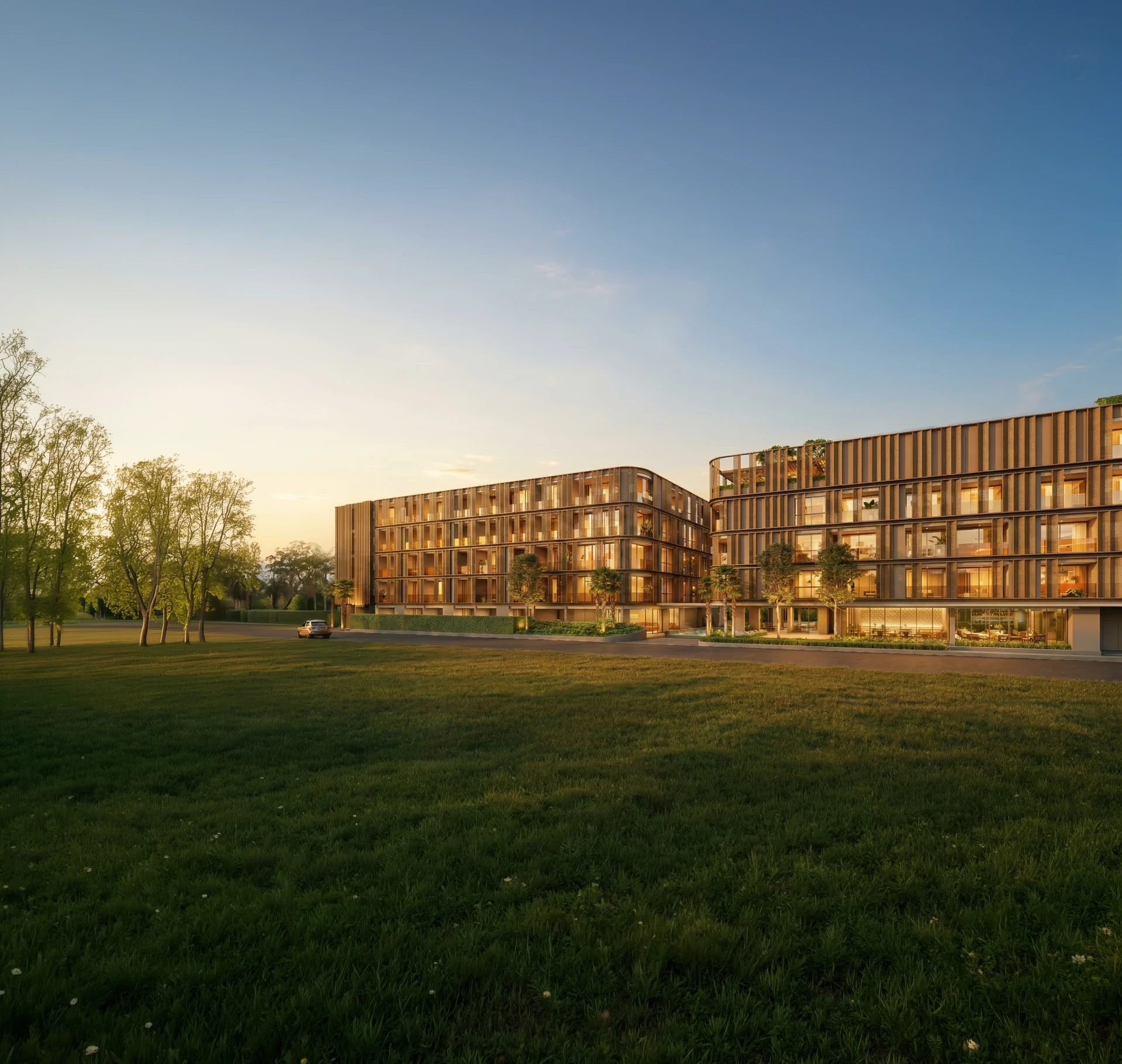 Silhouette Nai Yang — evening exterior
