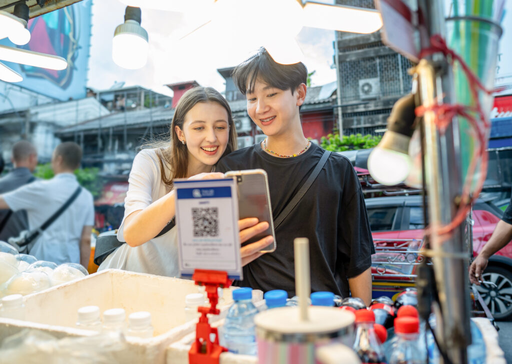 Contactless payment at street market